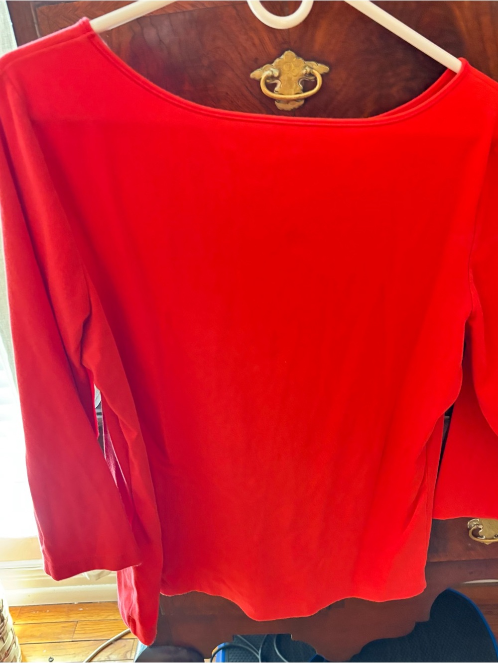 Talbots Women’s Red Long-Sleeve Boatneck Top